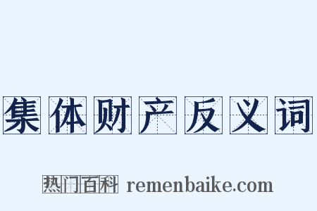 集体财产反义词是什么意思的图片